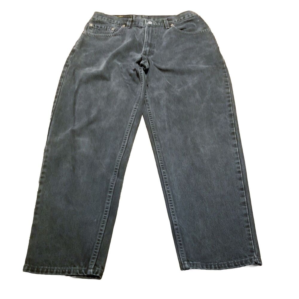 Levi's 560 Jeans Men Size 32x30 Black Dark Gray Denim Vtg Made In USA (31x28.5)